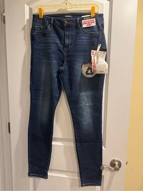 d. jeans Dark Indigo Stretch Mid-Rise Jeans